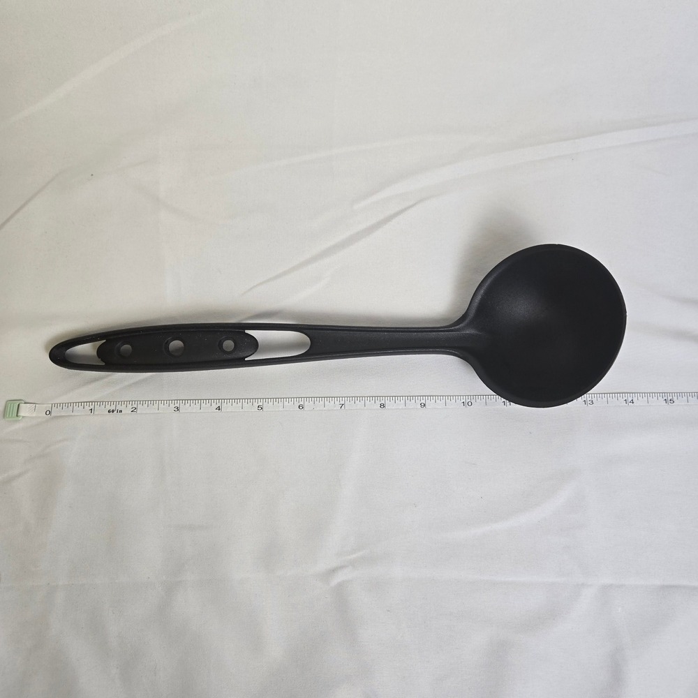 Pedrini Ladle Scoop Spoon 13" Black Plastic Serving Utensil Piece Italy - Picture 9 of 11